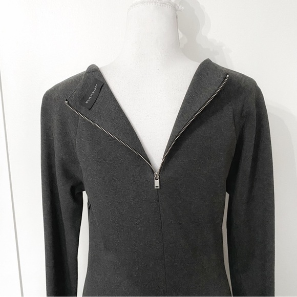 EVA KAYAN GREY METALLIC FRINGE SHIFT DRESS - XS - Picture 9 of 13